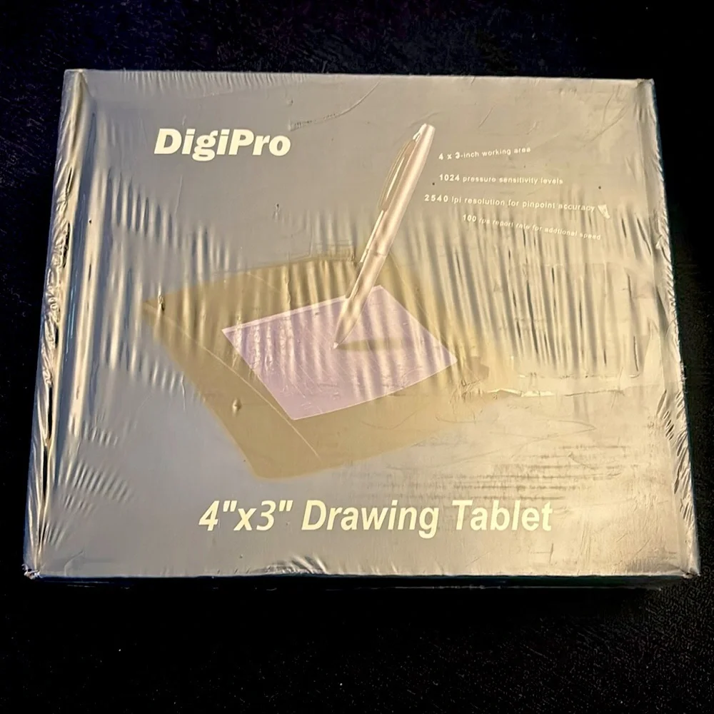 DigiPro | 4”x3” Drawing Tablet NIB | USB Port DVD-ROM Drive Free Tablet Software